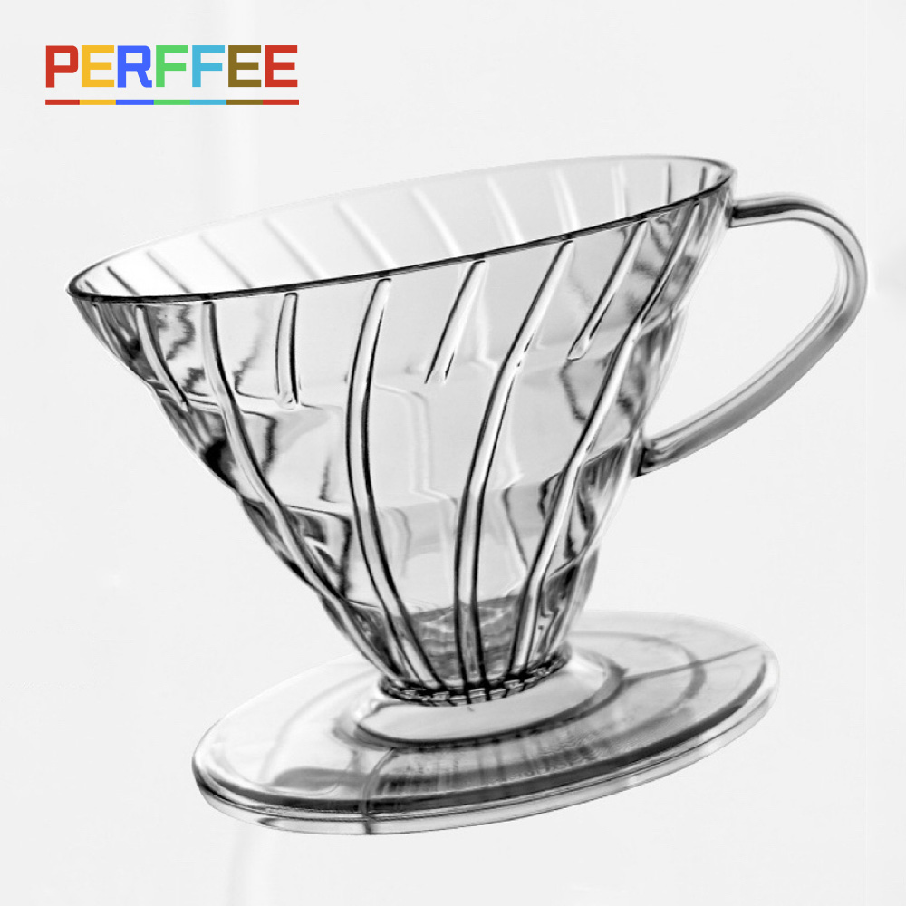 Coffee Equipment V60 - กรวยกรองกาแฟทรงกรวย แบบพลาสติก รูปตัววี สำหรับชงกาแฟแบบดริป รุ่น V01