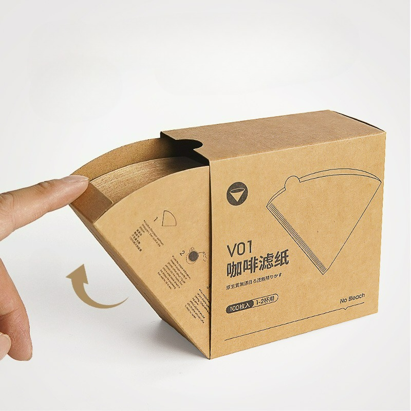 Coffee Equipment V60 - กระดาษกรองกาแฟธรรมชาติ ไม่ฟอกขาว แบบใช้แล้วทิ้ง รูปทรงกรวย เหมาะสำหรับเครื่องชงกาแฟแบบดริป และใช้ร่วมกับเครื่องชงกาแฟแบบ