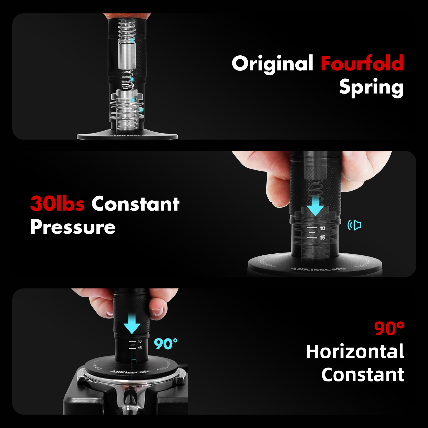 ที่กดกาแฟ AliKisscafe แบบสปริง - Pressure Gauge Espresso บทวิจารณ์และราคา